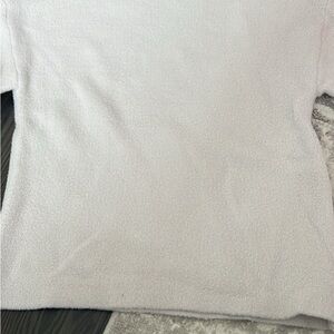 Tahari Plush Crewneck Top in Light Gray